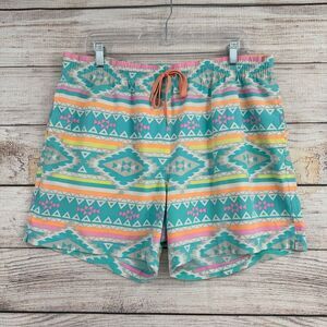 Chubbies Southwest Print Lined Swim Trunks Men's Size XL Blue/Pink/Gray/Peach
